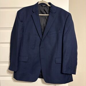 Jos. A. Bank Navy Checkered Men's Blazer